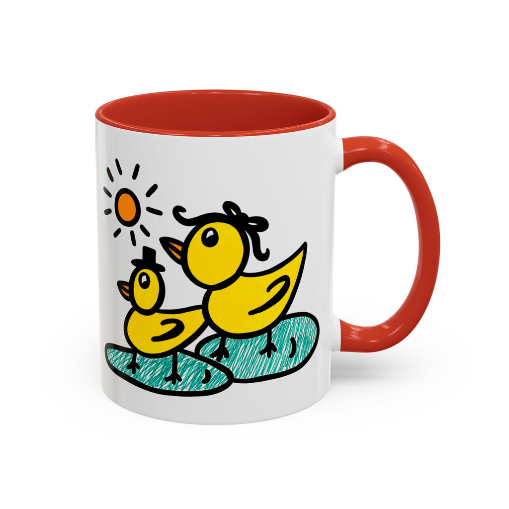Hand-Drawn Cute Ducks in Pond Mug | Accent Coffee Mug 11oz 15oz