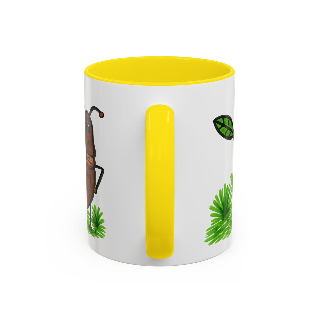 Hand-Drawn Dancing Ant Illustration Mug | Accent Coffee Mug