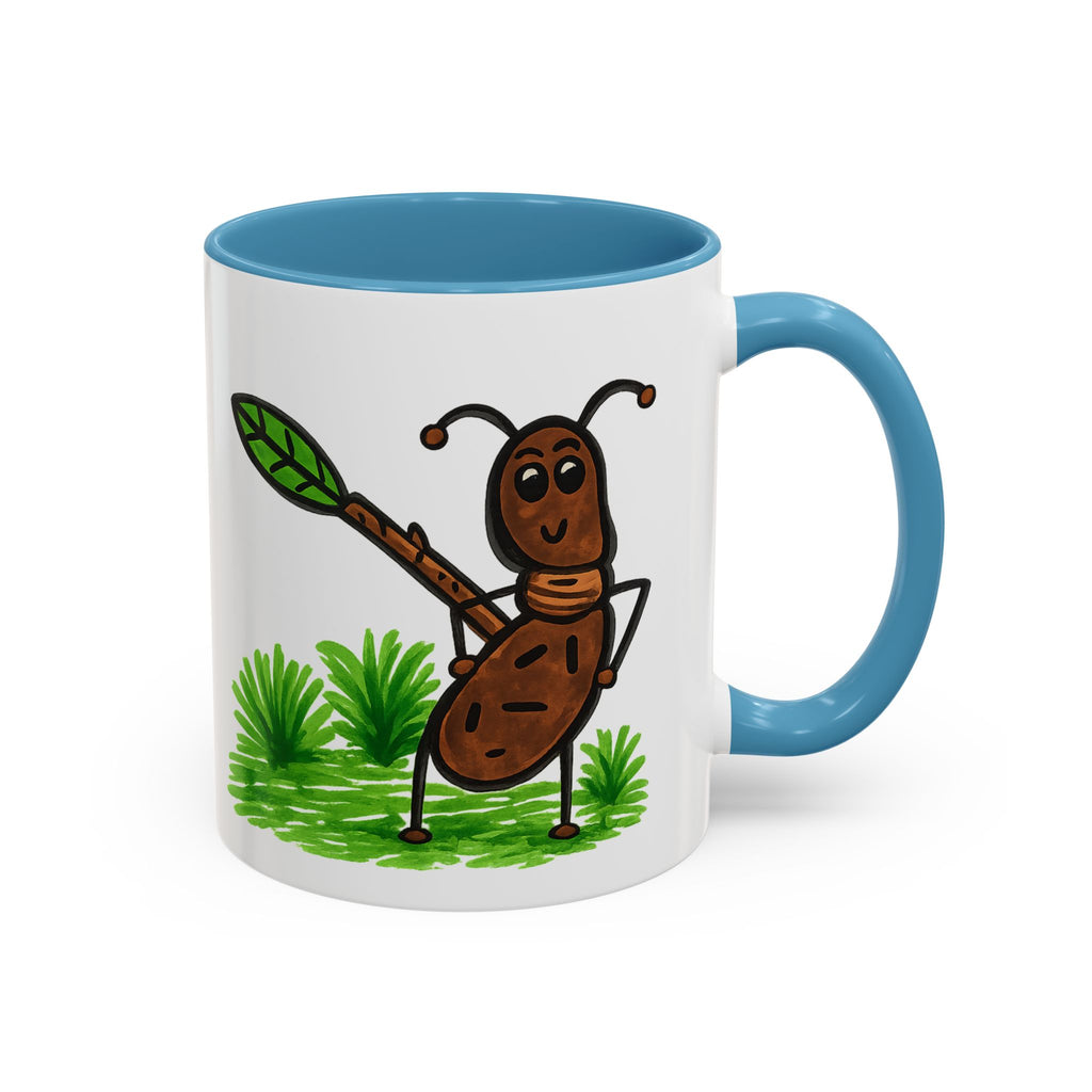 Hand-Drawn Dancing Ant Illustration Mug | Accent Coffee Mug