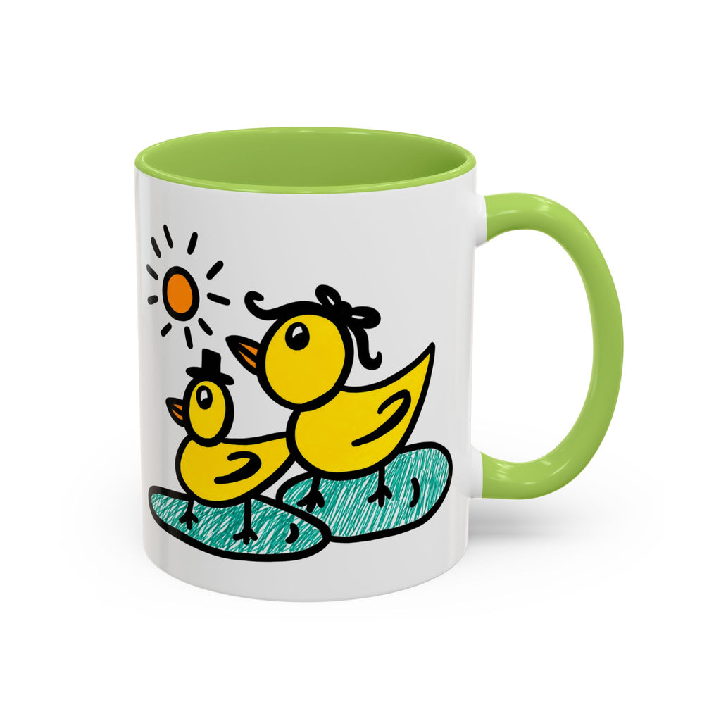 Hand-Drawn Cute Ducks in Pond Mug | Accent Coffee Mug 11oz 15oz